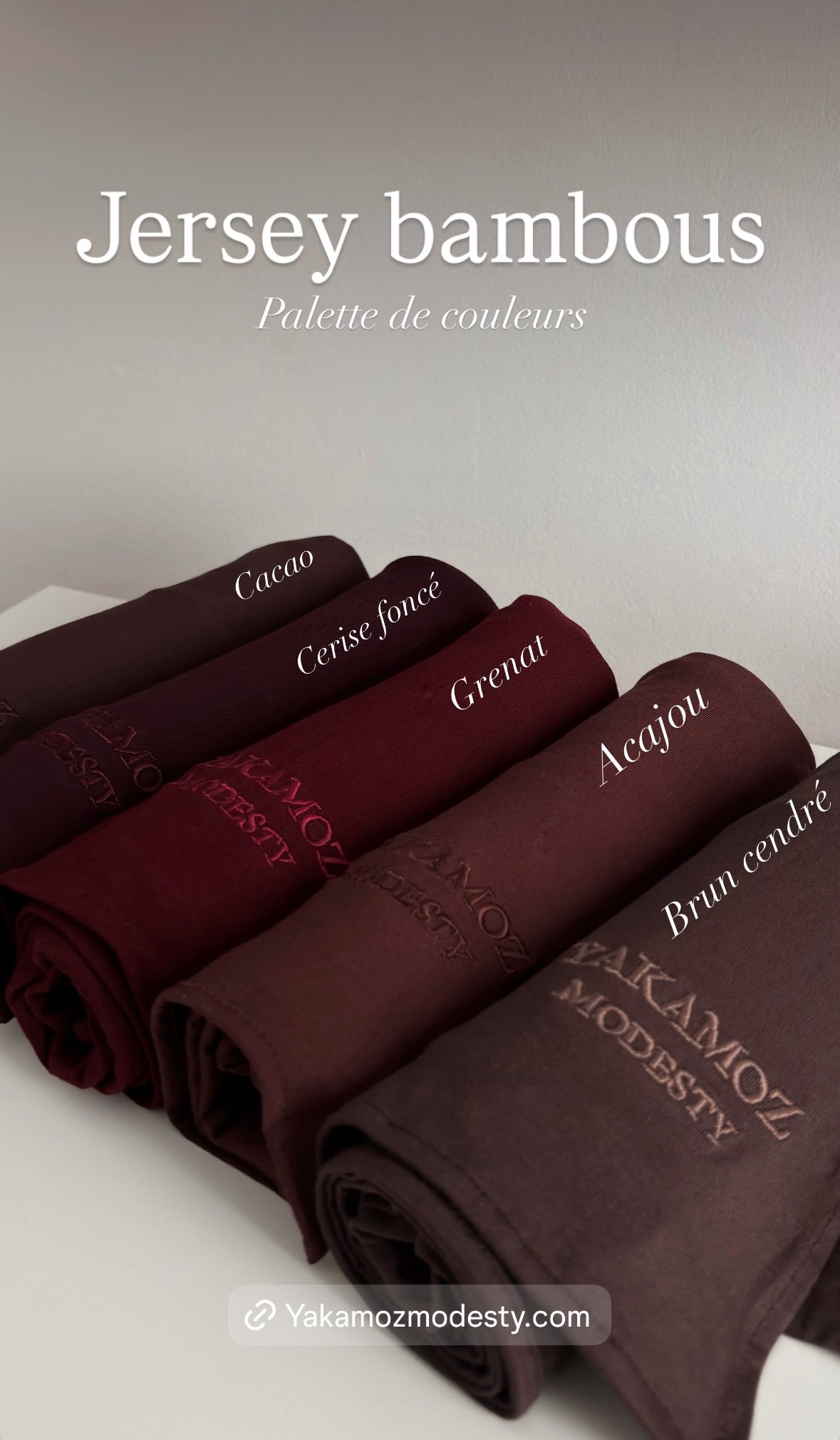 Jersey bambou - Acajou