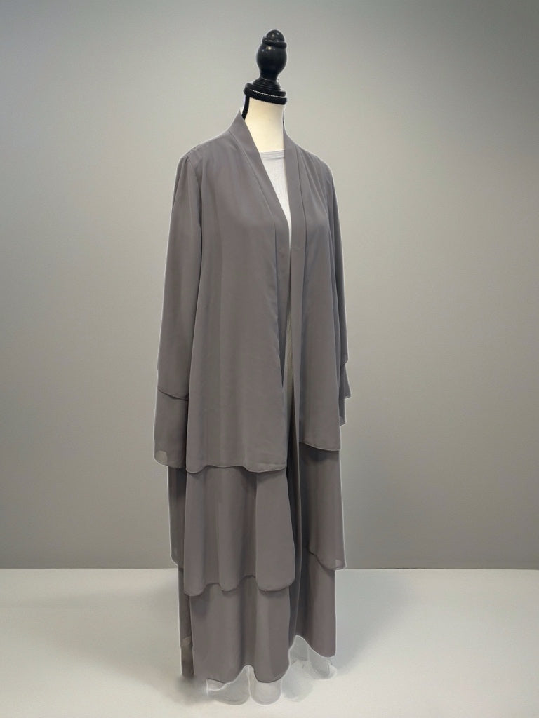 Kimono en mousseline en de soie - Gris Taille L (Dernier en stock)