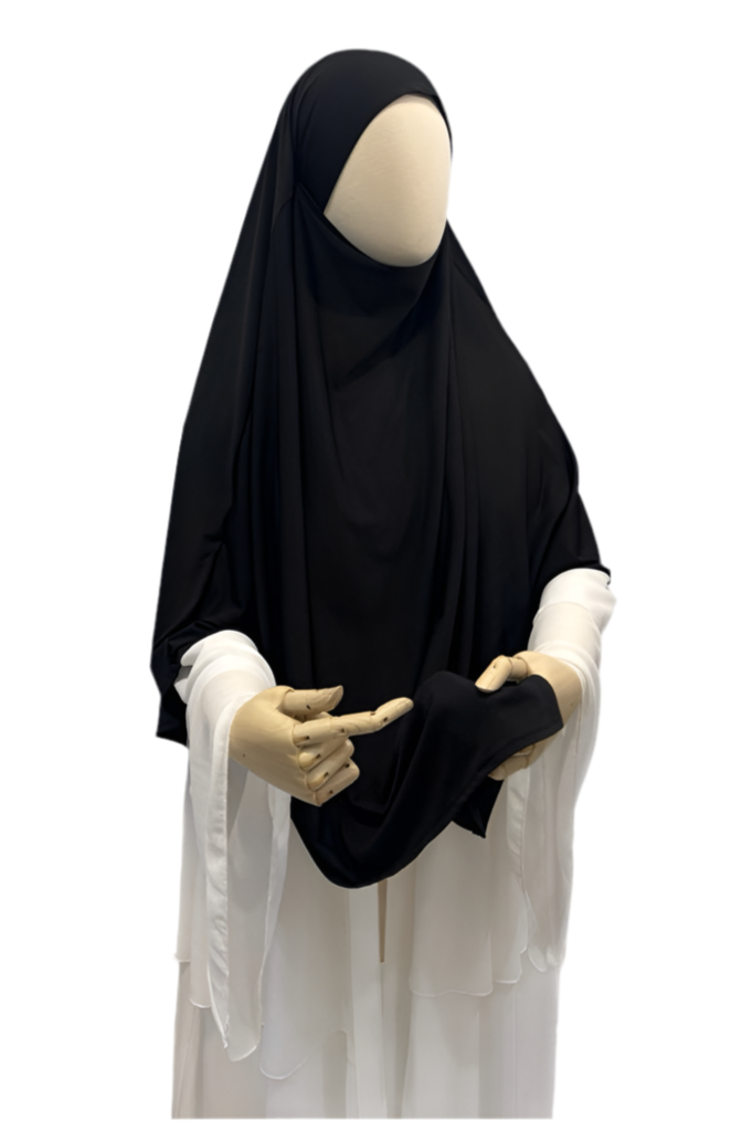 Jersey Premium Khimar - Noir onyx