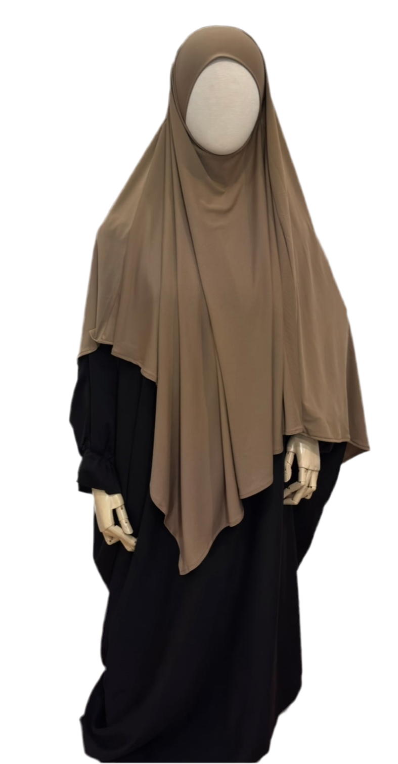 Jersey Premium Khimar Mocha
