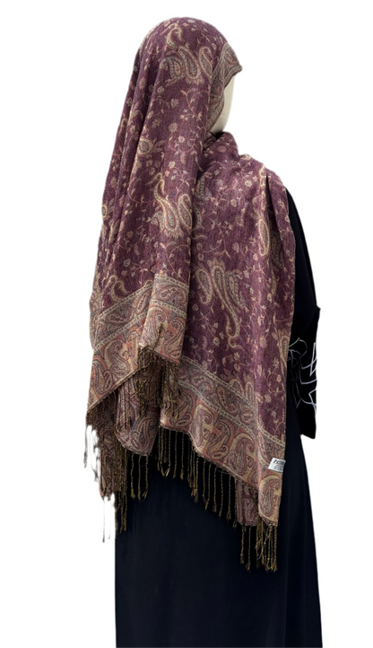 Pashmina réversible - Rose
