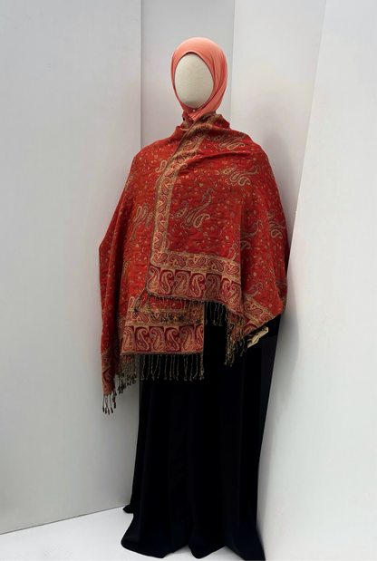 Pashmina réversible - Feu