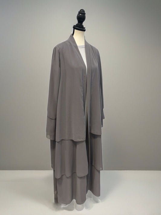 Kimono en mousseline en de soie - Gris Taille L (Dernier en stock)