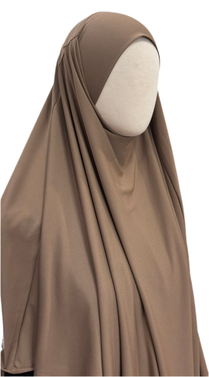 Jersey Premium Khimar Mocha