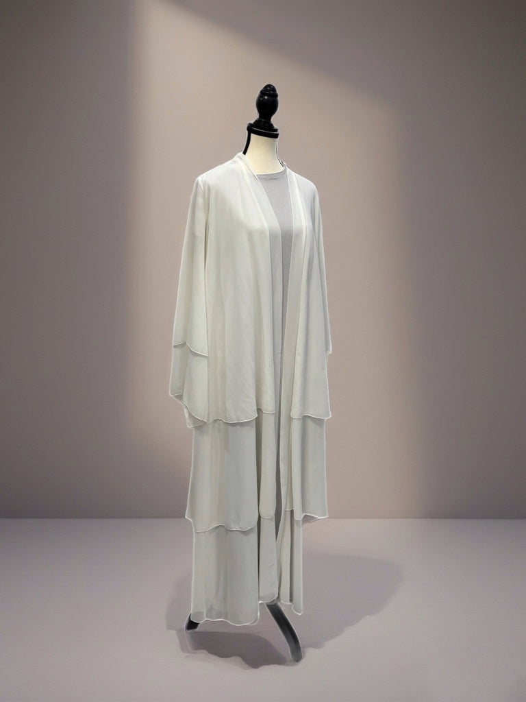 Kimono en mousseline en de soie - Blanc Taille M (Dernier en stock)