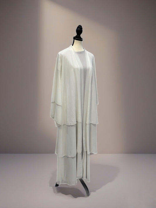 Kimono en mousseline en de soie - Blanc Taille M (Dernier en stock)