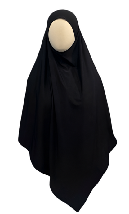 Jersey Premium Khimar - Noir onyx