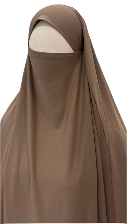 Jersey Premium Khimar Mocha