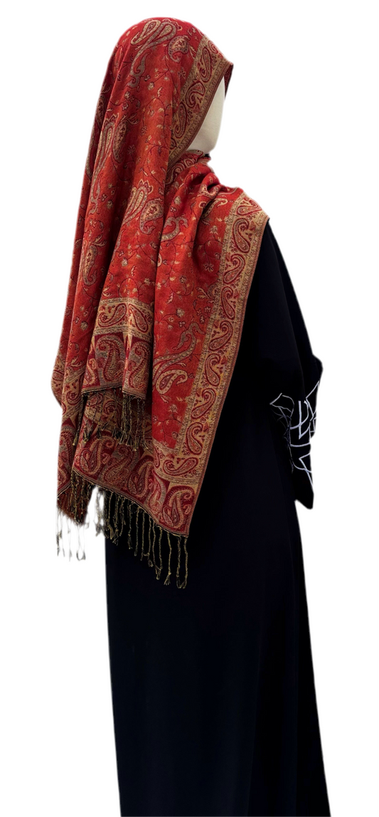 Pashmina réversible - Feu