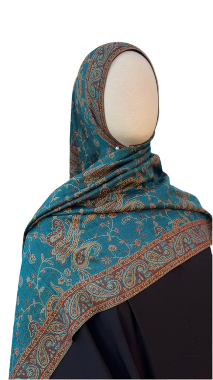 Pashmina réversible - Terre et Mer