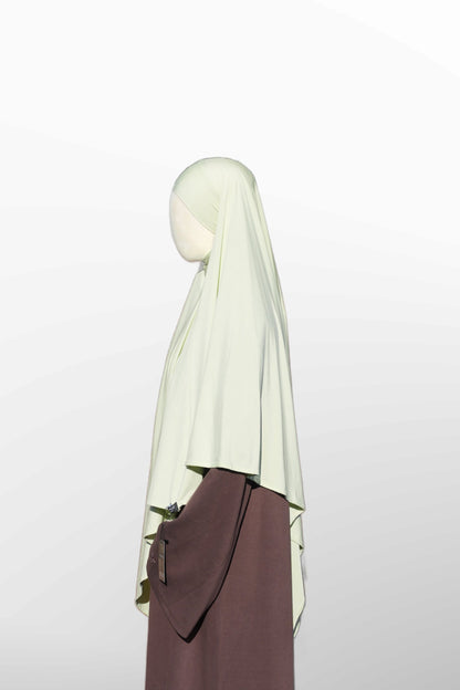 Khimar en Jersey Bambou - Pistachio Green