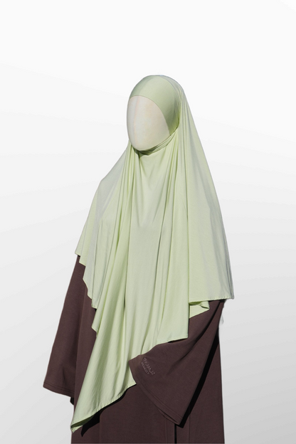 Khimar en Jersey Bambou - Pistachio Green