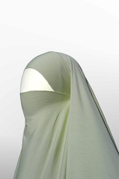Khimar en Jersey Bambou - Pistachio Green